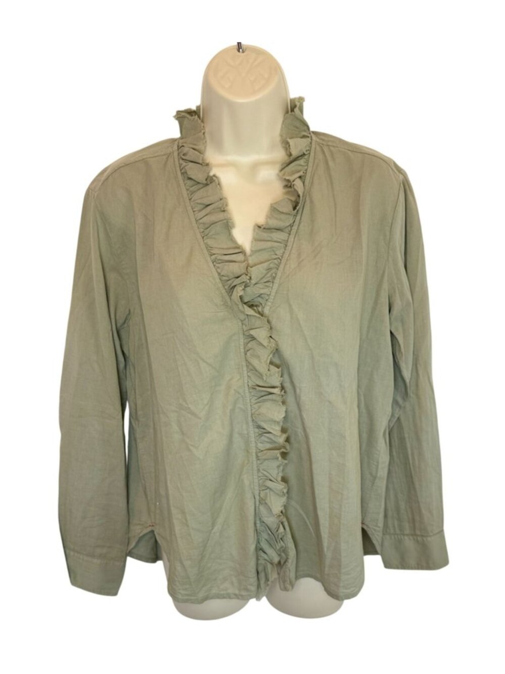 Xirena Kayde Shirt in Parchment Ruffles - Size XS - Picture 2 of 7